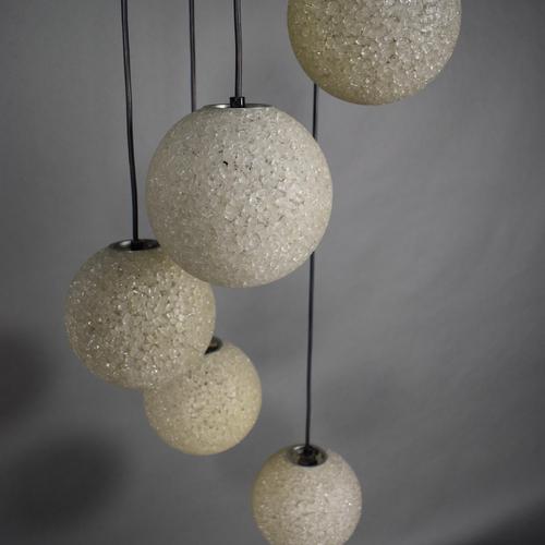 Dutch Five-Globe Pendant Lamp, 1970s For Sale - Image 14 of 16