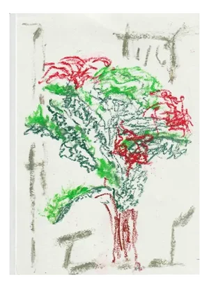 Alfredo Pizzi, Composition 15, Oil Pastel Drawing on Paper, 2025