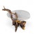 Vintage Organic Modern Driftwood Side Table With Acrylic Top, Mid-Century For Sale - Image 18 of 18