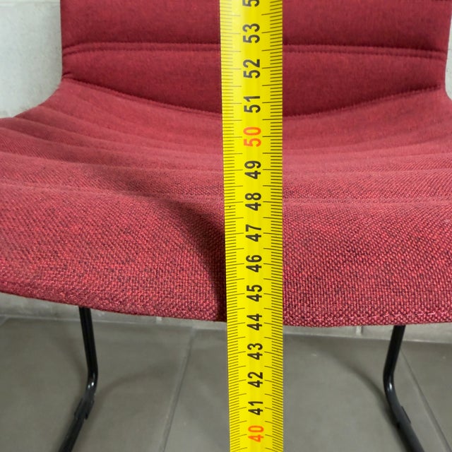 Gaber Kanvas Chairs by Stefano Sandonà in Metal and Red Fabric, 2000s, Set of 2 For Sale - Image 11 of 13