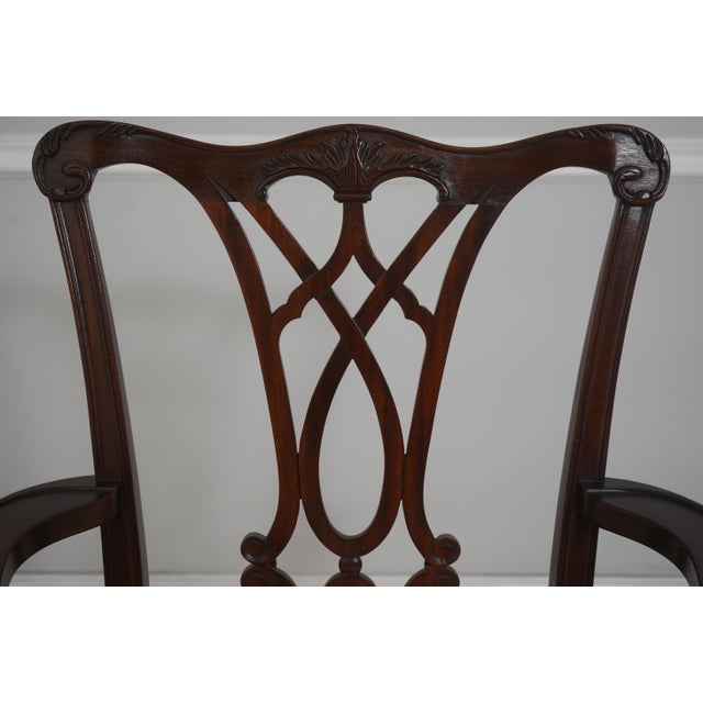 1990s Set of 8 Henkel Harris Model 107 Mahogany Dining Chairs For Sale - Image 5 of 18