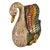 Wood Late 20th-Century Mexican Hand-Carved Painted Wood Swan Sculpture, Folk Art 15" For Sale - Image 7 of 12