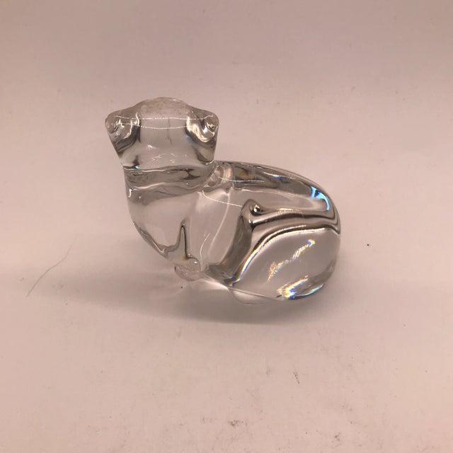 Villeroy & Boch 1980s Villeroy and Boch Crystal Glass Cat Figurine For Sale - Image 4 of 6