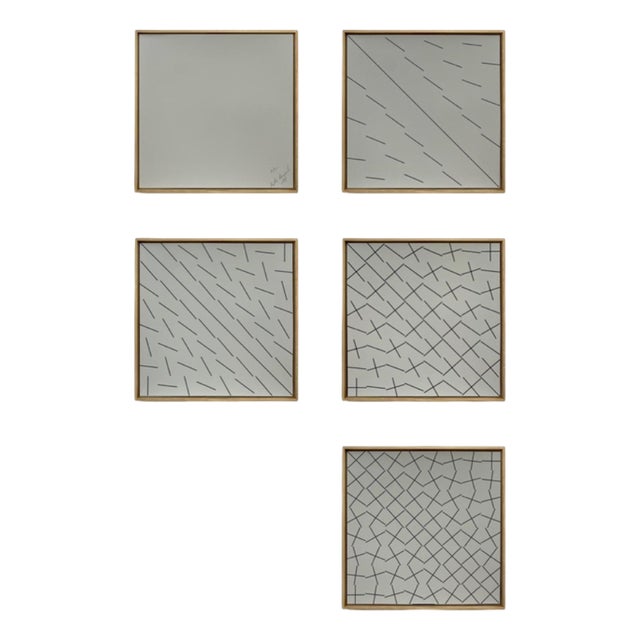 Matti Kujasalo, 5 Progressions, 1988, Ink, Silkscreen, Cardboard For Sale