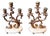 Vintage Marble and Bronze Candleholders, 1930s, Set of 2 For Sale