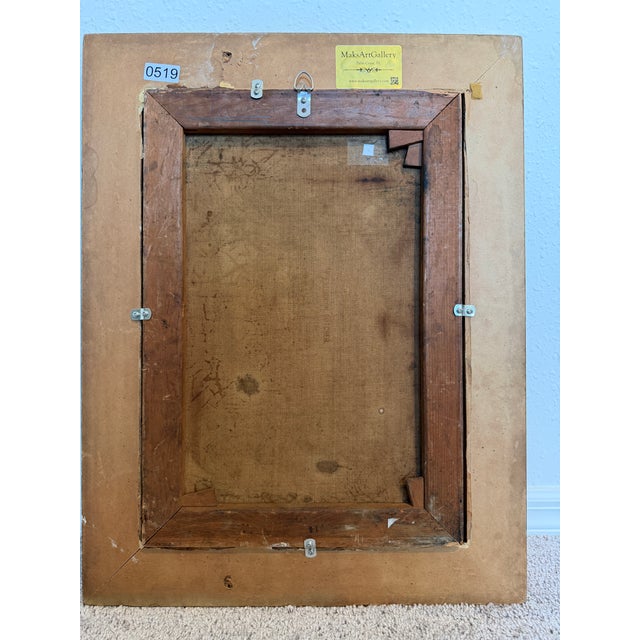 Antique 19c. Oil Painting Monk Portrait by e.c. Edson Gilt Frame Religious Art For Sale In Jacksonville, FL - Image 6 of 9