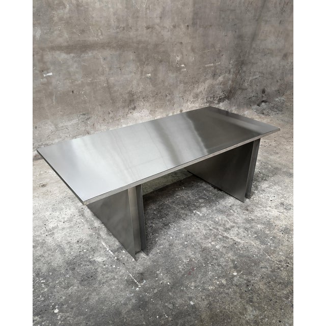 Not Yet Made - Made To Order Linear Stainless Steel Table by Case Studios For Sale - Image 5 of 5
