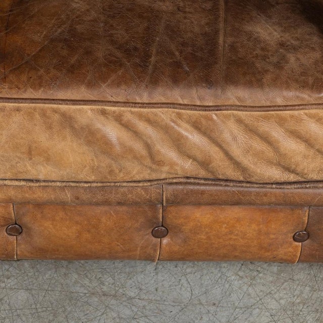 21st Century English Brown Leather Chesterfield Armchair by Halo For Sale - Image 11 of 18