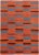 Modern Kilim Flatweave Orange Geometric Abstract Wool Rug For Sale - Image 10 of 10