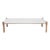 Bleached Wood & White Woven Charpai Coffee Table For Sale