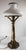 American 1970's Ethan Allen Brass Sinumbra Astral Lamp Style Table Lamp With White Glass Shade For Sale - Image 3 of 14