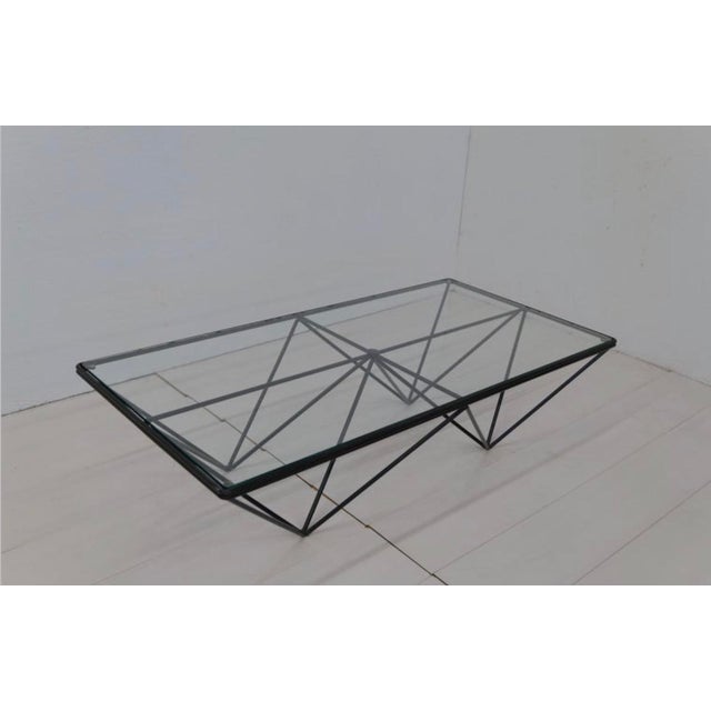 1980s Steel and Glass Rectangular Coffee Table "Alanda" by Paolo Piva for B&b For Sale - Image 4 of 10