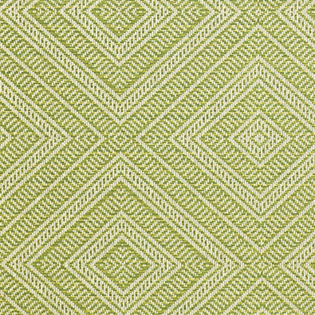Rustic Sample - Schumacher Tortola Indoor & Outdoor Fabric in Kiwi For Sale - Image 3 of 3