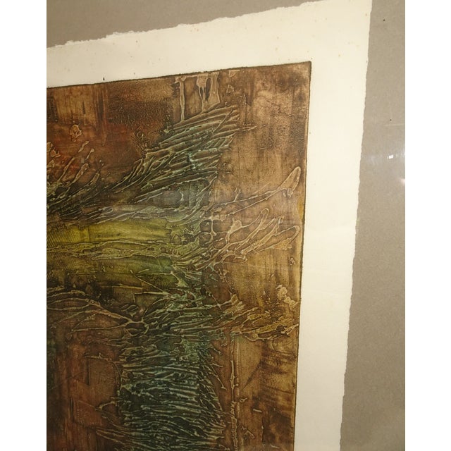 Compositions, 1970s, Large Aquatint Etchings, Framed, Set of 2 For Sale - Image 18 of 18