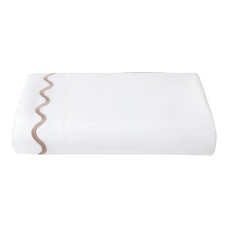 Erin Gates x Kassatex Ripple King Flat Sheet in Taupe For Sale