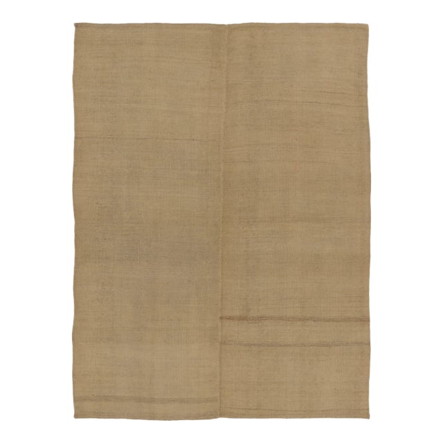 Rug & Kilim’s Contemporary Kilim With Tonal Stripes in Beige & Brown For Sale