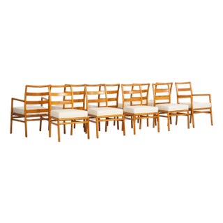 T.H. Robsjohn-Gibbings for Widdicomb Ladder-Back Dining Chairs, Set of Ten, 1955 For Sale