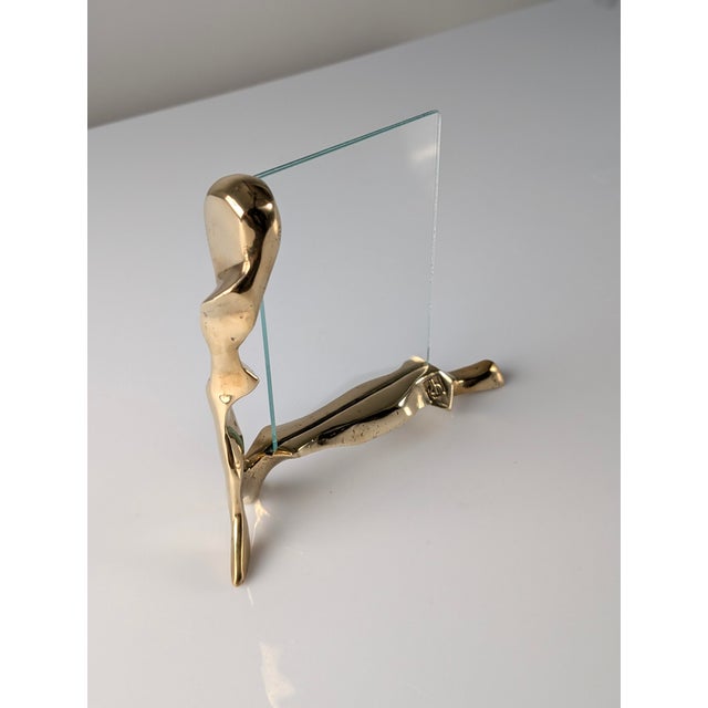 Metal Vintage Brass Photo Frame by David Marshall, Spain, 1970s For Sale - Image 7 of 9