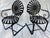 Mediterranean Francois Carre Curvy Iron Porch Rockers - Set of 2, Attributed For Sale - Image 3 of 8