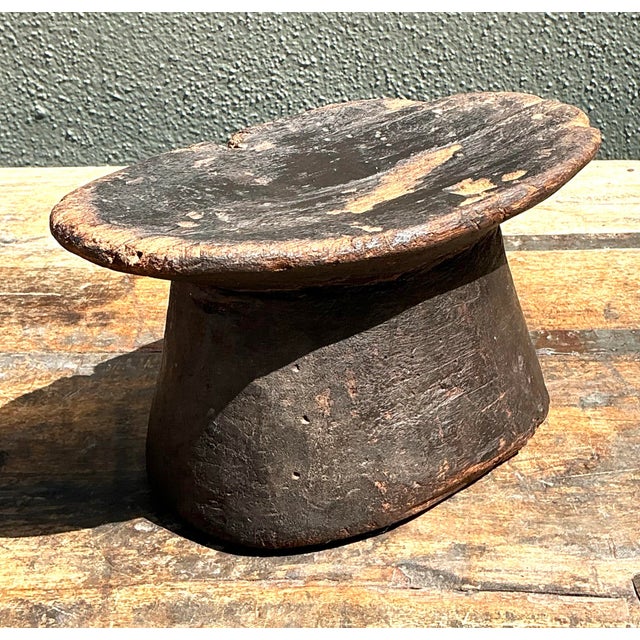 Vintage Brazilian Carved Wood Head Rest For Sale - Image 11 of 12