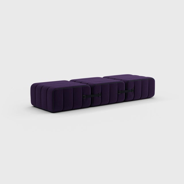 Wood 1-Seater Modular Sofa in Jet Fabric by Ambivalenz, Set of 3 For Sale - Image 7 of 15