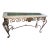 Vintage French Ornate Iron With Marble and Glass Top Console Table For Sale