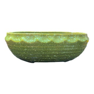Vintage Mid-Century Green and Turquoise Planter For Sale