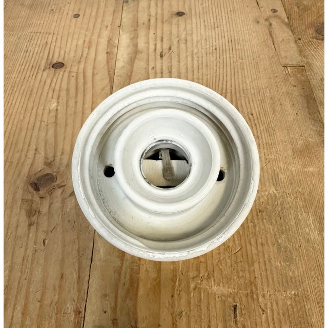 Vintage White Porcelain Wall Light, 1970s For Sale - Image 9 of 11