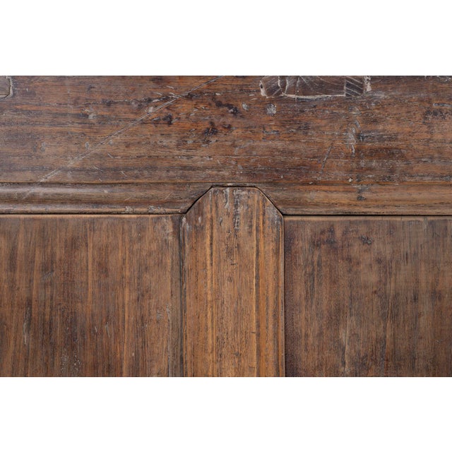 Late 20th Century Late 20th Century Five Door Elm Server in Original Patina For Sale - Image 5 of 10