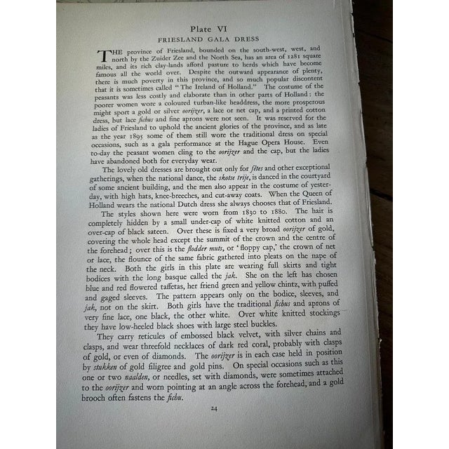 Black Friesland Gala Dress with Gold Caps and Coral, 1932, Paper For Sale - Image 8 of 10