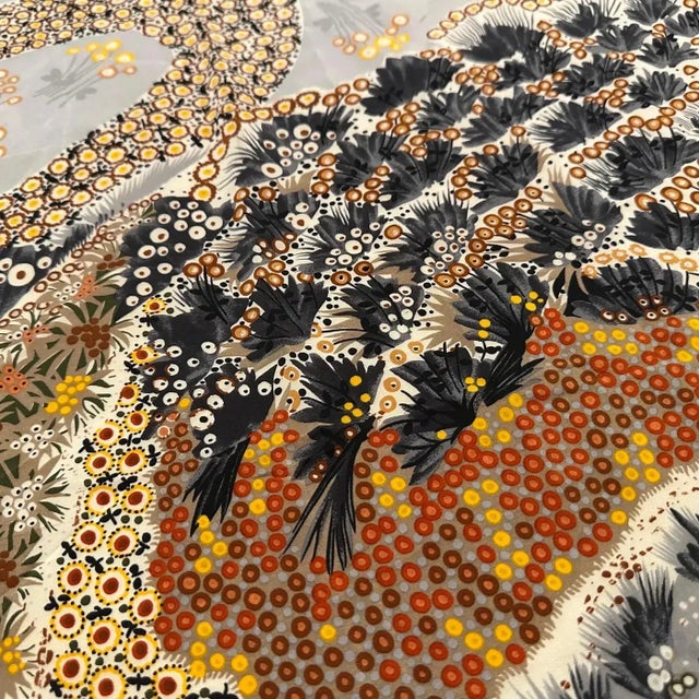 Gray 1980s Swan Motif Silk Carrè Scarf by Ferragamo For Sale - Image 8 of 12