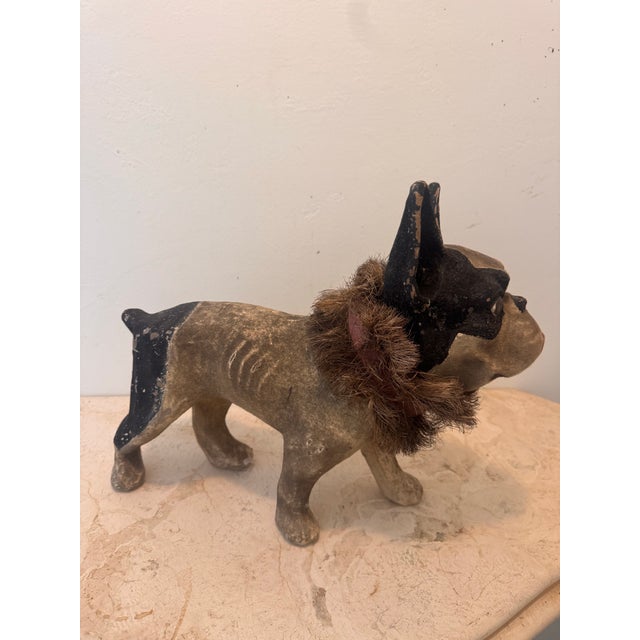 Early 20th Century French Paper Mâché French Bulldog Figure For Sale - Image 4 of 11