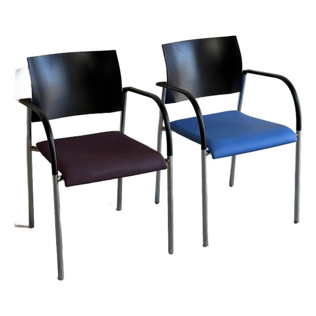 Vintage Dutch Vas Emo Chairs by Krijn Hamelink Set of 2 Postmodern Armchairs For Sale
