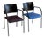 Vintage Dutch Vas Emo Chairs by Krijn Hamelink Set of 2 Postmodern Armchairs For Sale