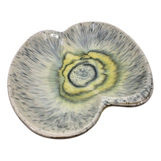 Large Vintage West German Glazed Ceramic Trinket Tray, 1970s For Sale