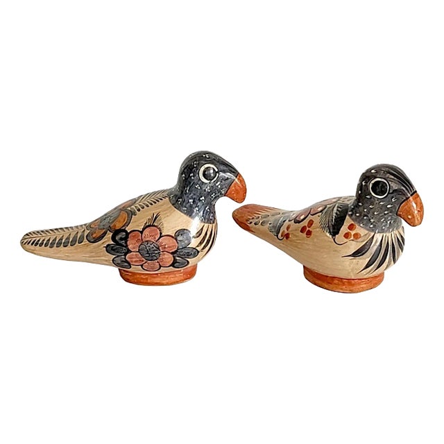 1960s Tonalá Mexico Ceramic Bird Figurines, a Pair For Sale