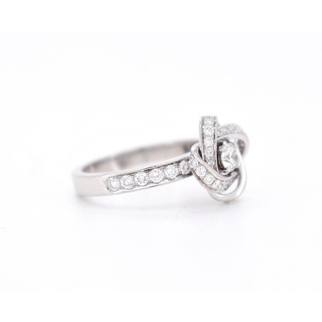 2000 - 2009 Boucheron - Pivoine Collection - White Gold 18 Carats and Diamonds Ring, Size 6 For Sale - Image 5 of 8