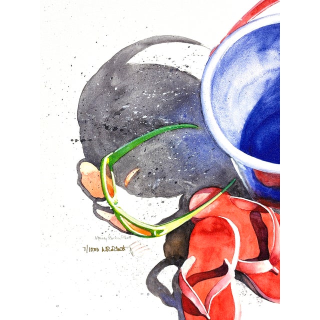 Realism Nancy Ricker Watercolor Prints on Canvas - a Pair For Sale - Image 3 of 9