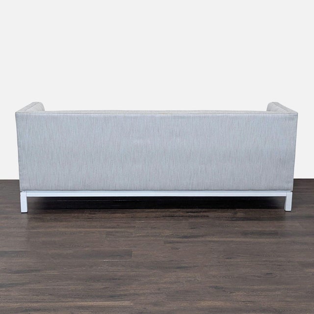 2010s Jonathan Adler Modern 3-Seat Sofa in Light Grey Upholstery For Sale - Image 5 of 8