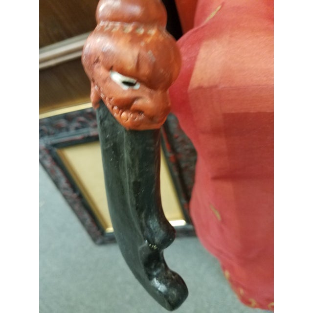 Mid-Century Chinese Porcelain Warrior Large Statue For Sale - Image 10 of 12