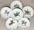 Very stylish set of plates featuring six engravings from the 18th-century equestrian prints of classic dressage and riding...