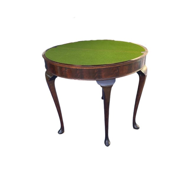 Beautiful late 19th-century (circa 1880) French mahogany folding game table, showcasing refined craftsmanship and timeless...