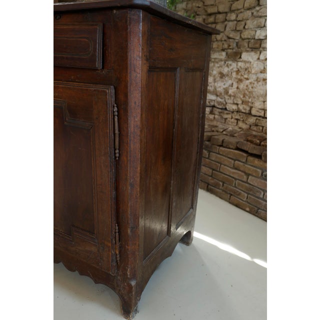 18th Century French Provincial Walnut Confiturier Cabinet with Drawer, 1760s For Sale - Image 10 of 16