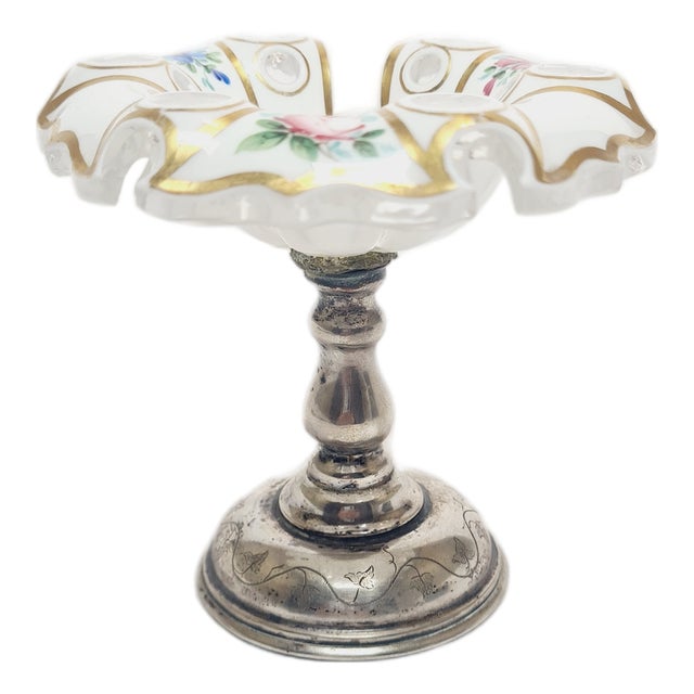 Danish Biedermeier Salt Bowl on Stand, 1890s For Sale
