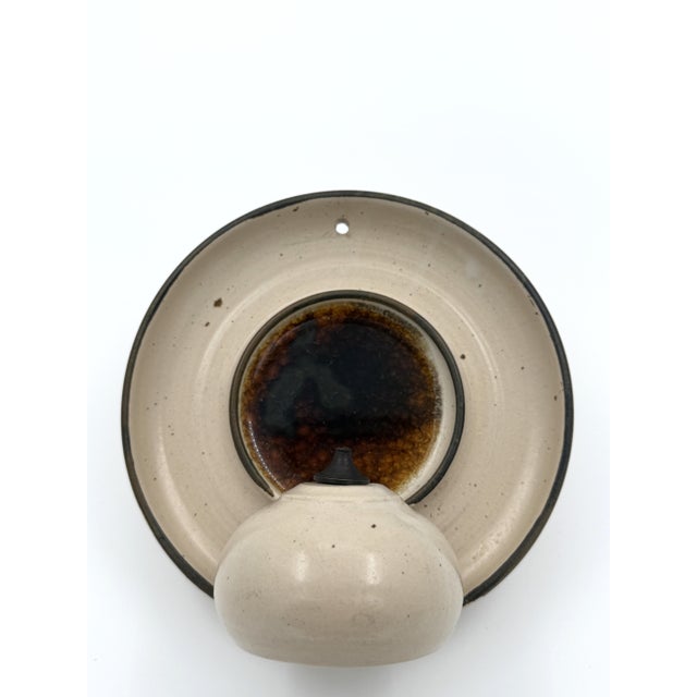 Mid-Century Modern Danish Ceramic Wall Oil Lamp by Egebølle Keramik, Denmark, 1970s For Sale - Image 3 of 3