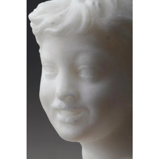 Small Alabaster Bust of Young Boy For Sale - Image 12 of 18