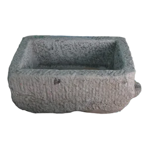 Antique Long Hand Chiseled Stone Trough