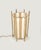 Amazing floor lamp or table lamp in white and brown cotton featuring structure in bamboo composed of six stems in the...