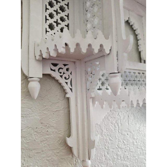 White Moroccan Handcrafted Wall Shelf, White 2 For Sale - Image 8 of 10