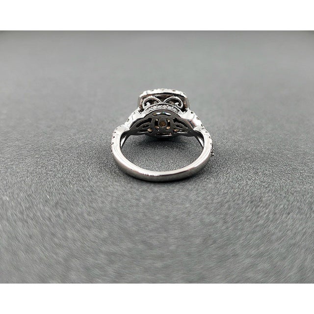 Silver 1.10 Ct Gia Certified Diamond Ring Size 5 For Sale - Image 8 of 10